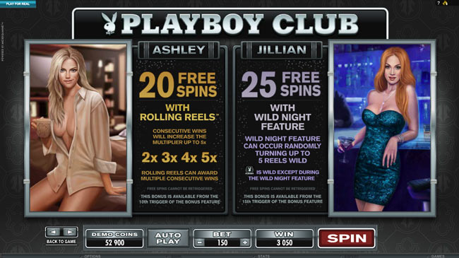 Free Spins Playboy Video slot